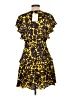 A.L.C. 100% Silk Print Yellow Cocktail Dress Size 10 - photo 2