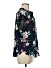 Amour Vert 100% Silk Floral Blue Blouse Size M - photo 4
