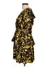 A.L.C. 100% Silk Print Yellow Cocktail Dress Size 10 - photo 5