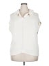 Weatherproof 100% Cotton Ivory Sleeveless Button-Down Shirt Size XXL - photo 1