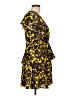 A.L.C. 100% Silk Print Yellow Cocktail Dress Size 10 - photo 4