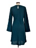 DKNY 100% Polyester Solid Teal Casual Dress Size 12 - photo 2