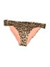 Malai Animal Print Brown Swimsuit Bottoms Size L - photo 1
