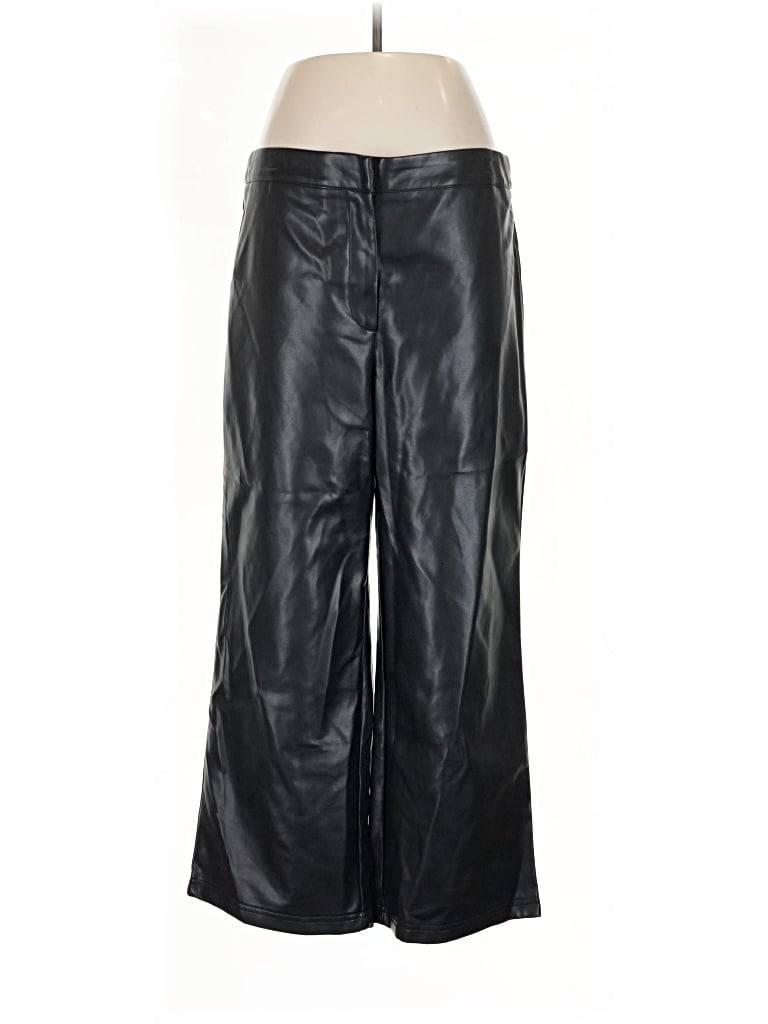 Pre-owned Bagatelle Faux Leather Pants In Black