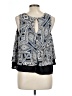 Mossimo 100% Polyester Blue Sleeveless Blouse Size L - photo 2