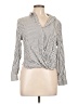 Love Tree Stripes Ivory Long Sleeve Blouse Size L - photo 1