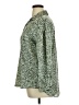 Zara Animal Print Green Long Sleeve Blouse Size XL - photo 5