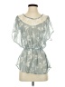 XXI 100% Polyester Silver Short Sleeve Blouse Size S - photo 1