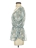 XXI 100% Polyester Silver Short Sleeve Blouse Size S - photo 5