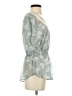 XXI 100% Polyester Silver Short Sleeve Blouse Size S - photo 4