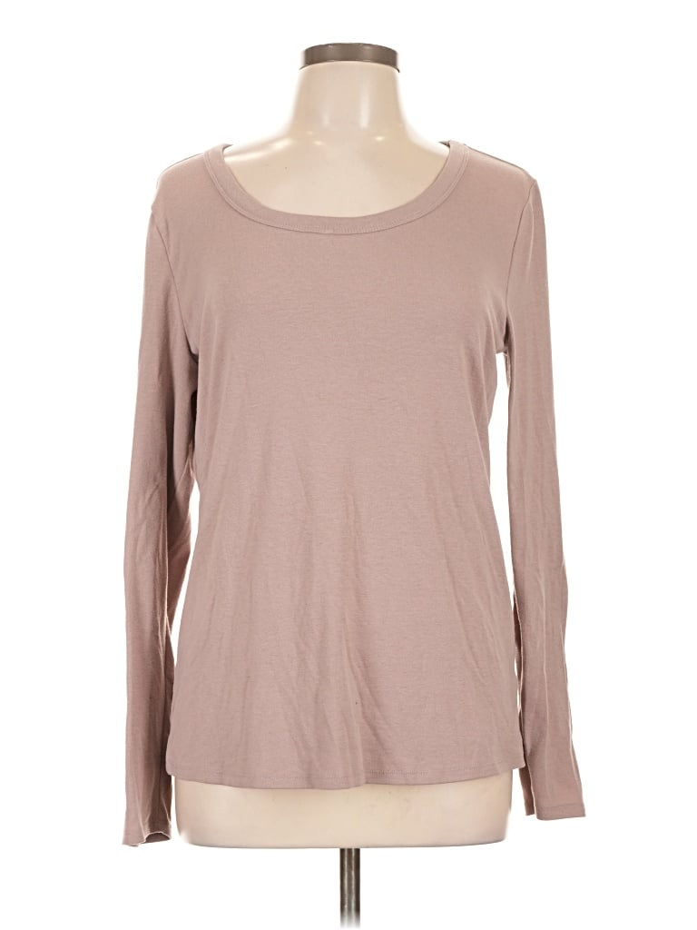 Pre-owned 24/7 Maurices Long Sleeve T-shirt In Tan