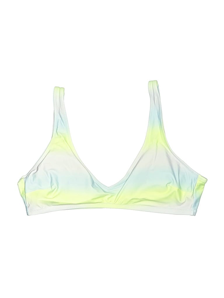 Pre-owned Aerie Swimsuit Top Green Tie-dye Pattern Swimwear