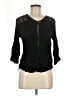 John Paul Richard 100% Rayon Black 3/4 Sleeve Blouse Size M - photo 1