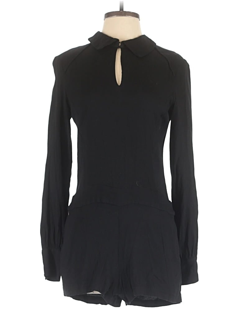 Pre-owned Ella Moss Long Sleeve Blouse In Black