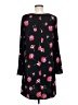 CeCe 100% Polyester Print Black Casual Dress Size 8 - photo 2