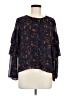 Madewell 100% Polyester Blue 3/4 Sleeve Blouse Size M - photo 1