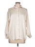 Zara Solid Ivory Long Sleeve Blouse Size L - photo 1