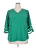 Amaryllis 100% Polyester Green 3/4 Sleeve Blouse Size XXL - photo 1