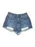 Kittenish 100% Cotton Blue Denim Shorts Size 27 waist - photo 1