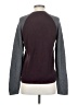 Theory Color Block Burgundy Pullover Sweater Size S - photo 2