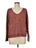 Nic + Zoe Tweed Burgundy Pullover Sweater Size M - photo 1