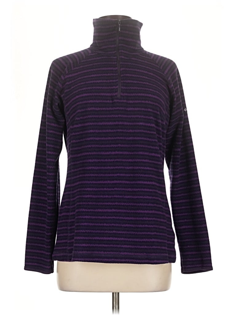 Pre-owned Columbia Turtleneck Sweater In Purple