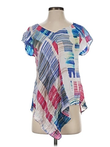 TRYB Short Sleeve Silk Top (view 1)