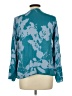 Gallery 100% Viscose Teal Long Sleeve Blouse Size UK 12 / US 8 - photo 2