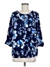 Croft & Barrow Blue 3/4 Sleeve Blouse Size M - photo 1
