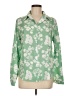 Unbranded 100% Polyester Floral Green Long Sleeve Blouse Size M - photo 1