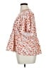 Unbranded 100% Polyester Floral Orange Short Sleeve Blouse Size XL - photo 5