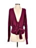 Shape FX 100% Cotton Burgundy Cardigan Size XS - photo 1