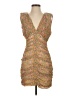 Zara 100% Polyester Paisley Tan Cocktail Dress Size S - photo 1