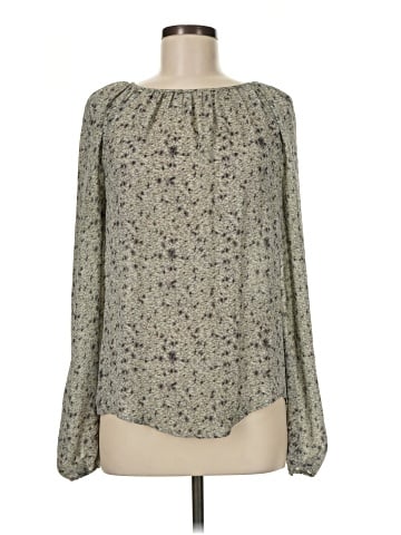 Elizabeth and James Long Sleeve Silk Top (view 1)