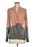 Baraschi 100% Polyester Paisley Pink Orange Long Sleeve Blouse Size M - photo 1