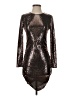 L'Agence Metallic Silver Cocktail Dress Size Med (2) - photo 1