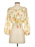 Flying Tomato 100% Polyester Yellow 3/4 Sleeve Blouse Size S - photo 2