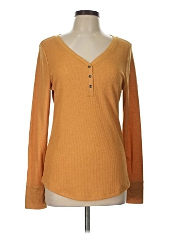 Time and Tru Long Sleeve Henley (view 1)