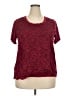 Beacon Burgundy Short Sleeve Top Size 2X - photo 1