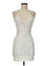 Nookie Metallic Silver Cocktail Dress Size M - photo 1