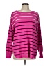 Crown & Ivy Stripes Pink Pullover Sweater Size L - photo 1