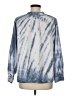 Side Stitch 100% Lyocell Tie-dye Blue Long Sleeve Blouse Size M - photo 2