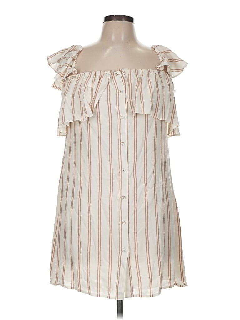 Pre-owned Privacy Please Casual Dress In Ivory