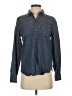 Joe Fresh Polka Dots Blue Long Sleeve Button-Down Shirt Size XS - photo 1