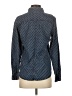 Joe Fresh Polka Dots Blue Long Sleeve Button-Down Shirt Size XS - photo 2