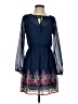 Mudd 100% Polyester Paisley Blue Casual Dress Size S - photo 1