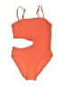 Solid & Striped Solid Orange One Piece Swimsuit Size XL - photo 1