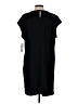 Apt. 9 Solid Black Casual Dress Size L - photo 2