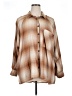 BDG Plaid Tan 3/4 Sleeve Blouse Size XL - photo 1