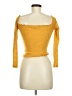 UK 2 LA Yellow 3/4 Sleeve Top Size M - photo 2